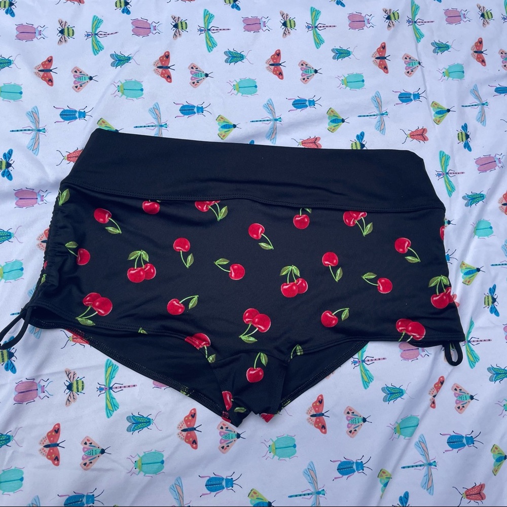 Victoria's Secret gym to swim cherry print 2n1 shorts and swim bottoms